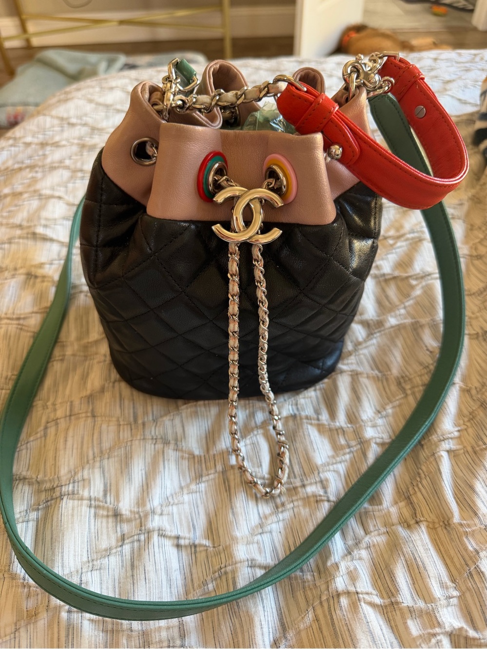 Chanel Cuba bucket bag limited edition classic cc quilted flap Paris-Cuba